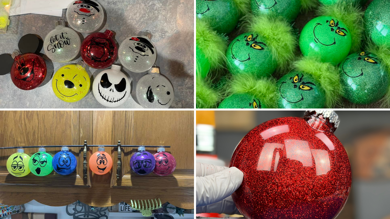Easy Glitter Ornaments