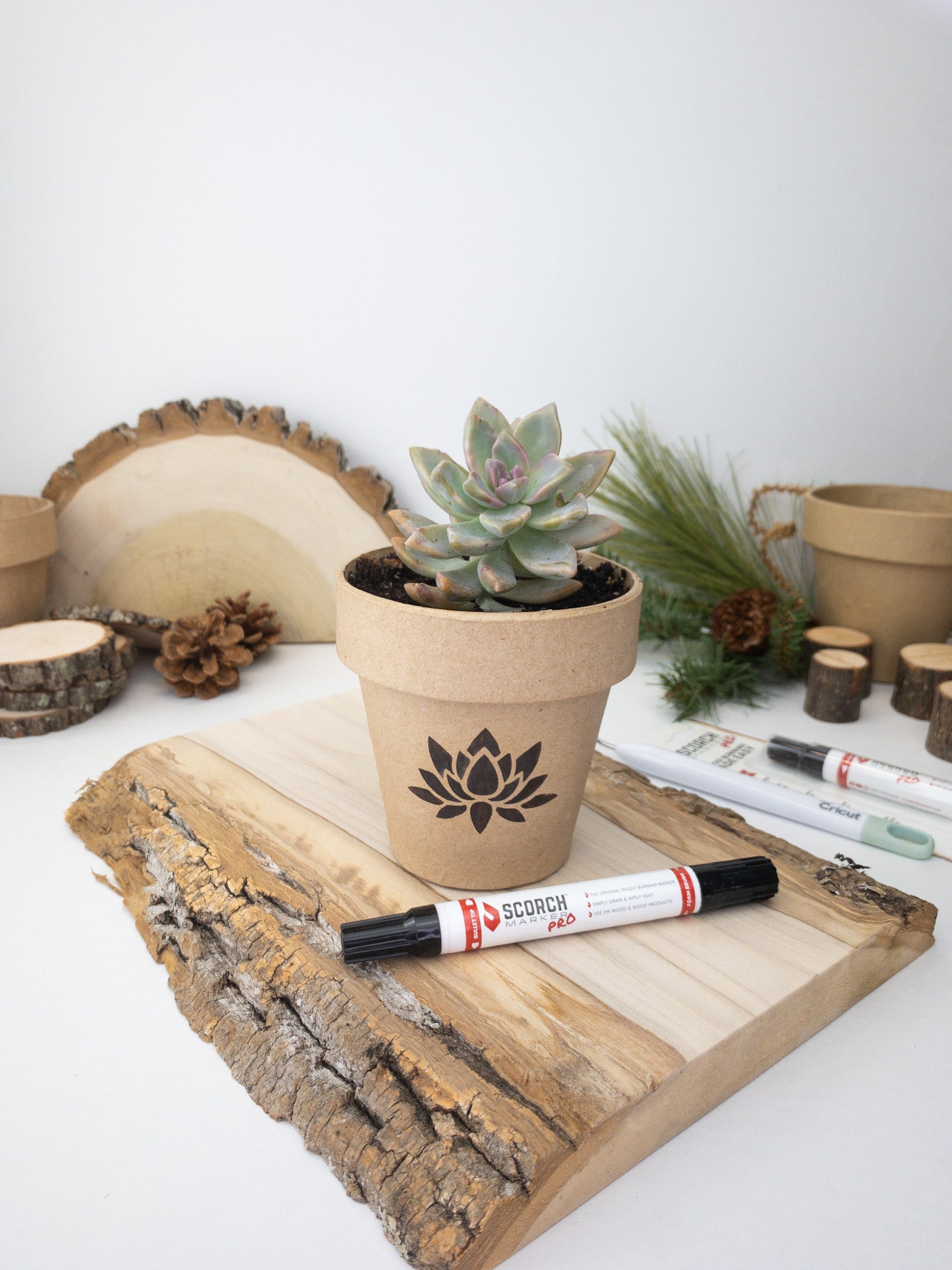 How to Customize Paper Mâché Pots with the Scorch Marker