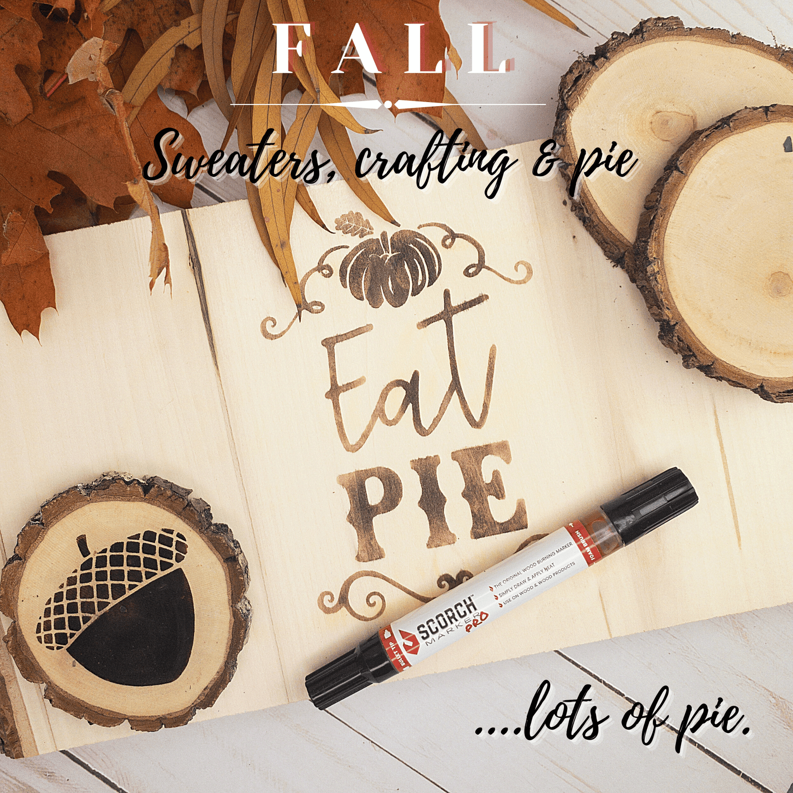 Wood Crafts for Pumpkin Season | 6 Easy Scorch Marker Projects