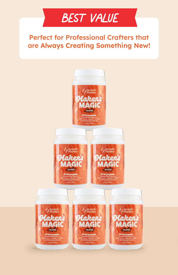 MAKER'S MAGIC by , the All-In-One, All Purpose, Waterbase Decoupage Sealer,  Glue