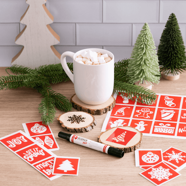 Christmas Stencil Pack - removable vinyl, weeded, precut with transfer  paper - Scorch Marker