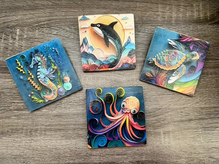 Frame Coasters DIY Wood Photo Coasters - Scorch Marker