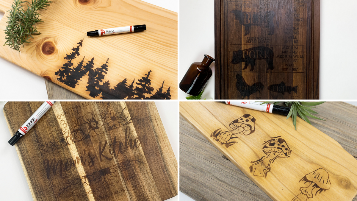 wood cutting board decorating ideas