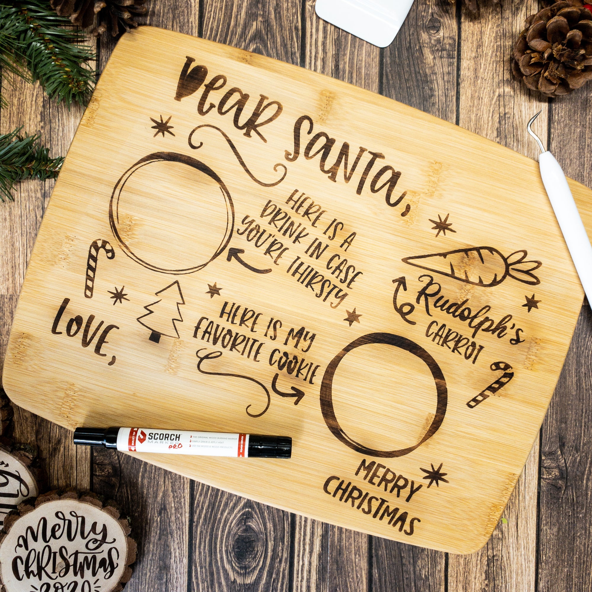 Create A Wood-Burned Christmas Cutting Board in 7 Easy Steps