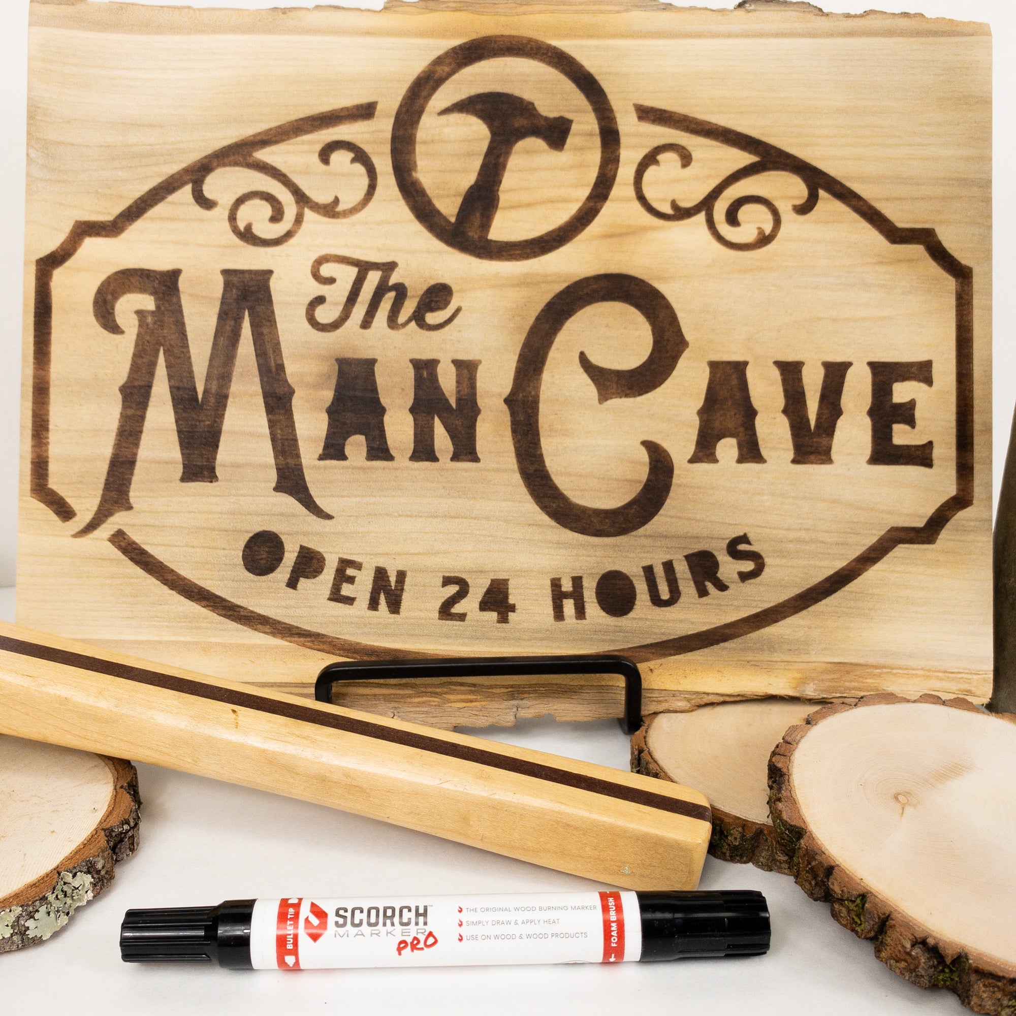 How to Wood Burn the Perfect Sign for Your Man Cave