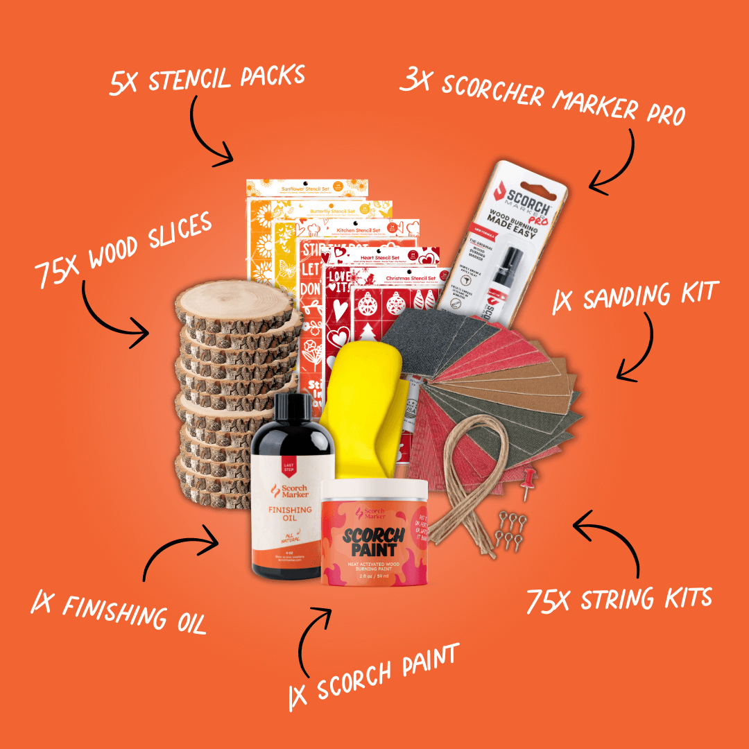 Evan and Sarah the Founders holding their product scorch marker and smiling