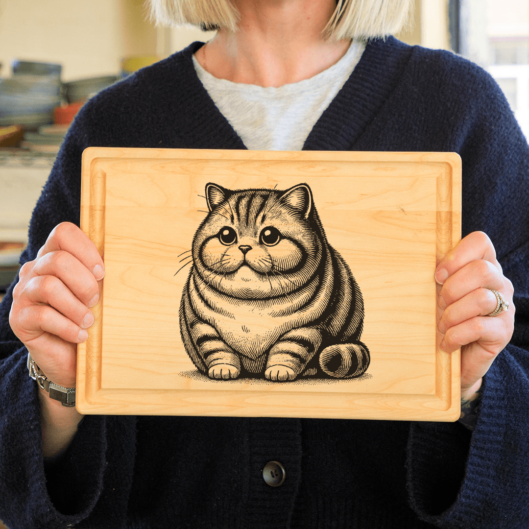 Chonky Kitten Mesh Stencil - Reusable & Adhesive (8.5x11")