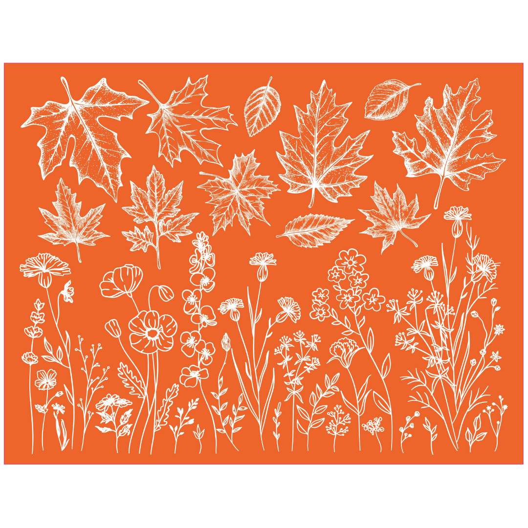 Wildflowers & Leaves Cutting Board Kit