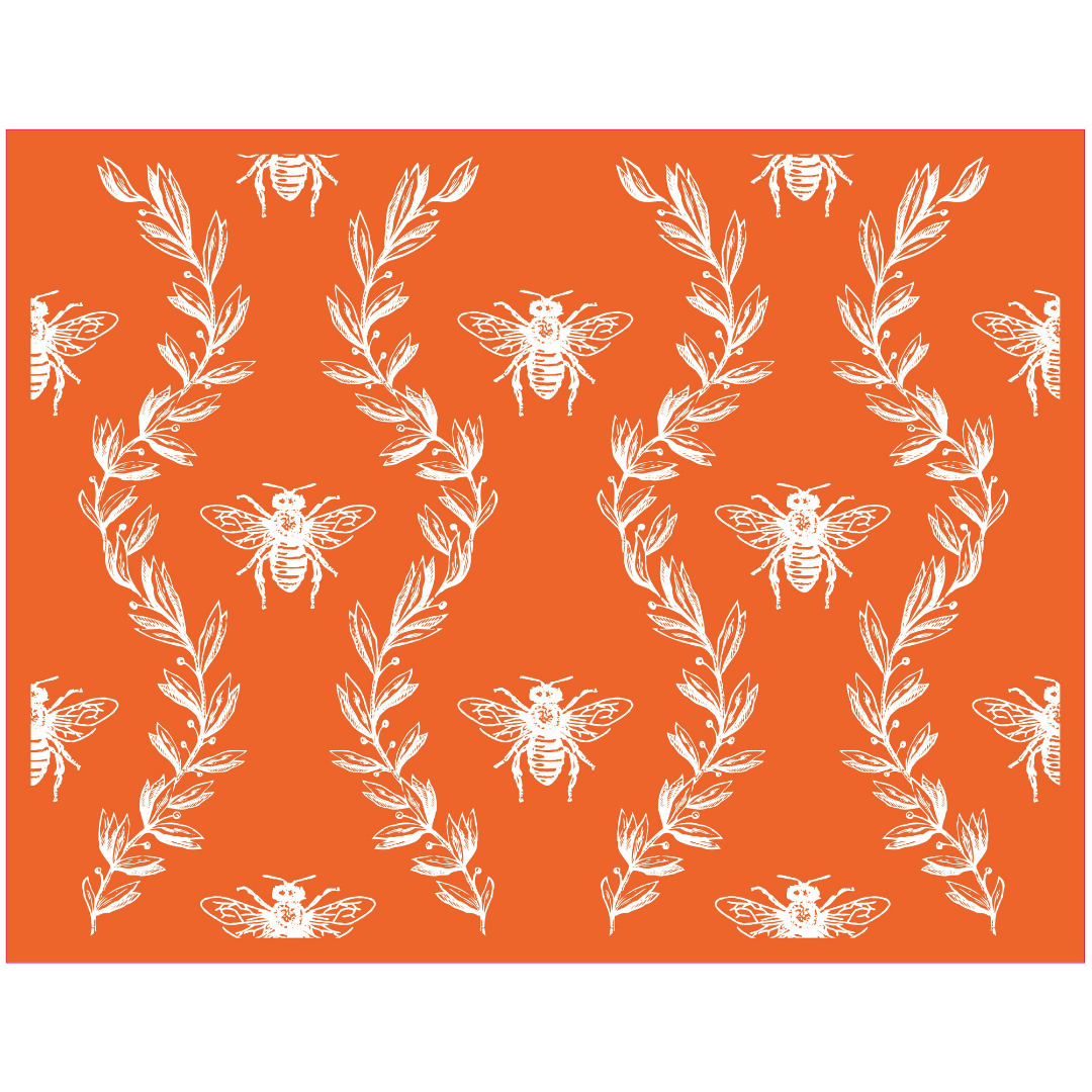 Bee Pattern Mesh Stencil - Reusable & Adhesive (8.5x11")