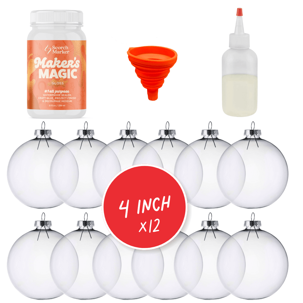 DIY Plastic Ornament Kit (Makes 12 Ornaments)