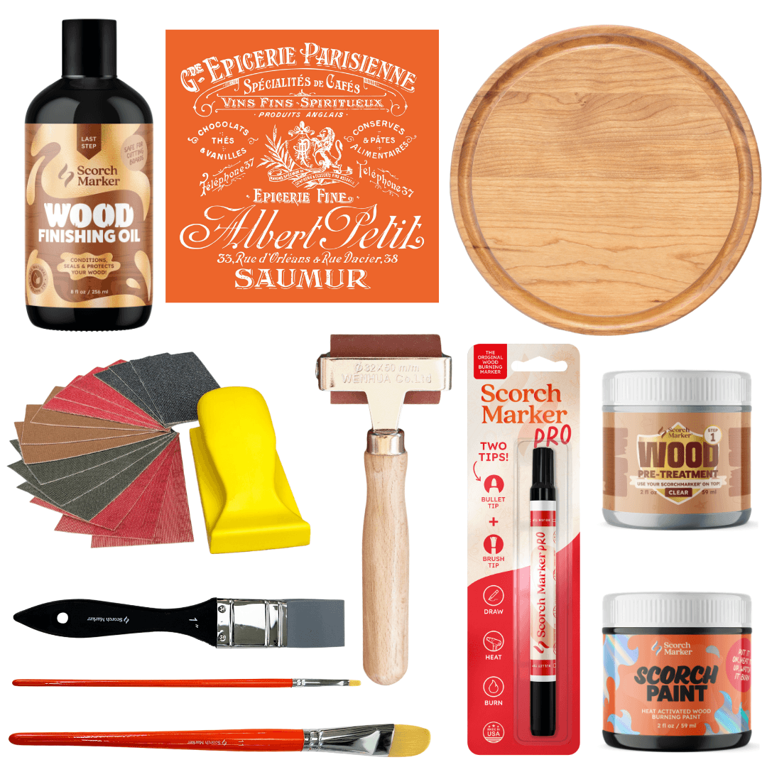 French Epicerie Cutting Board Kit