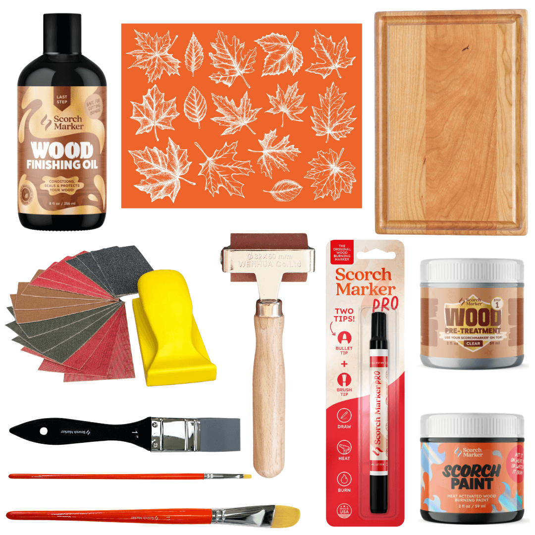 Fall Leaves Cutting Board Kit