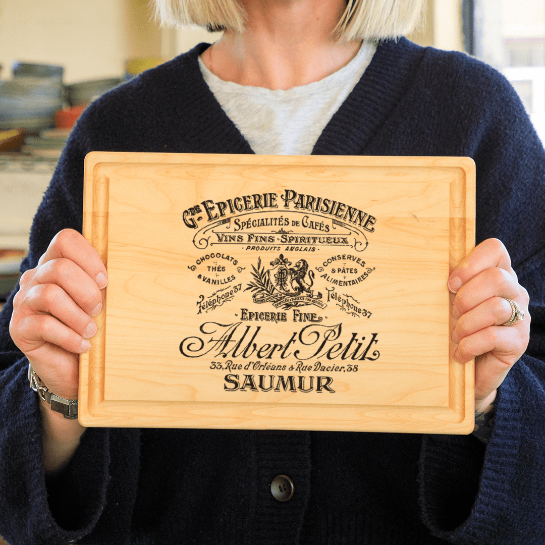 French Epicerie Mesh Stencil - Reusable & Adhesive (8.5x11")