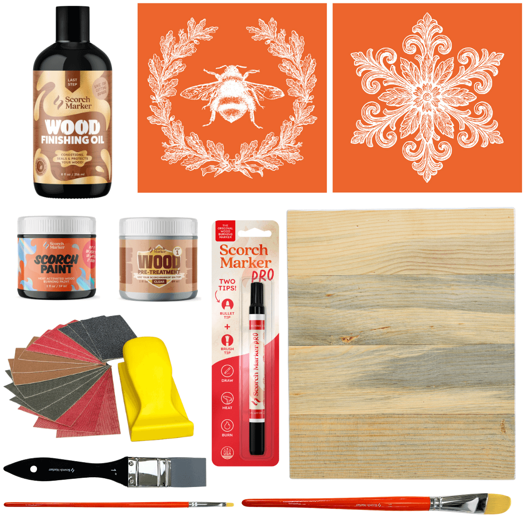 Rustic Pine Sign Kit 12x14" - HoneyBee & Snowflake