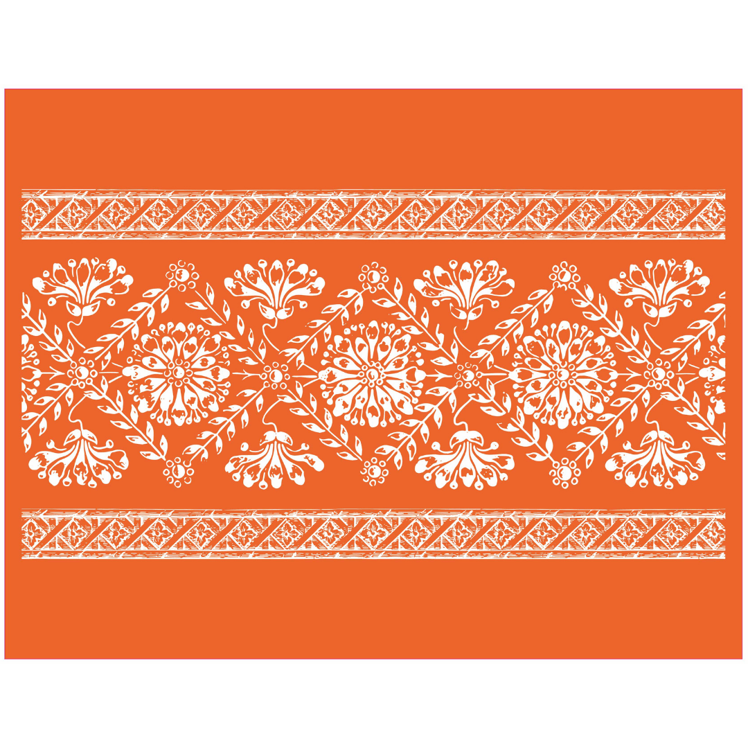 Heirloom Tapestry Mesh Stencil - Reusable & Adhesive (8.5x11")