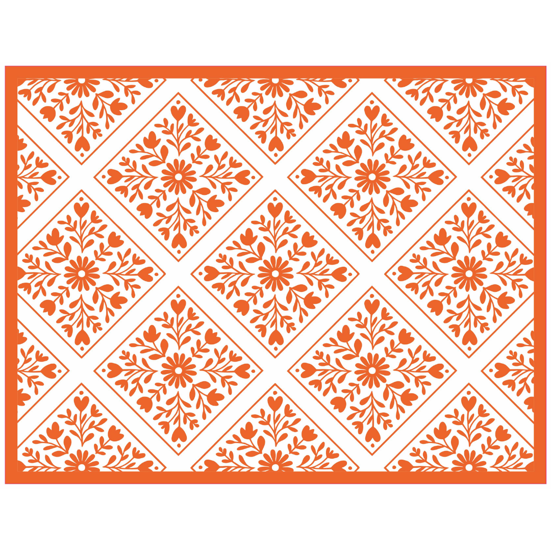 Heirloom Garden Mesh Stencil - Reusable & Adhesive (8.5x11")