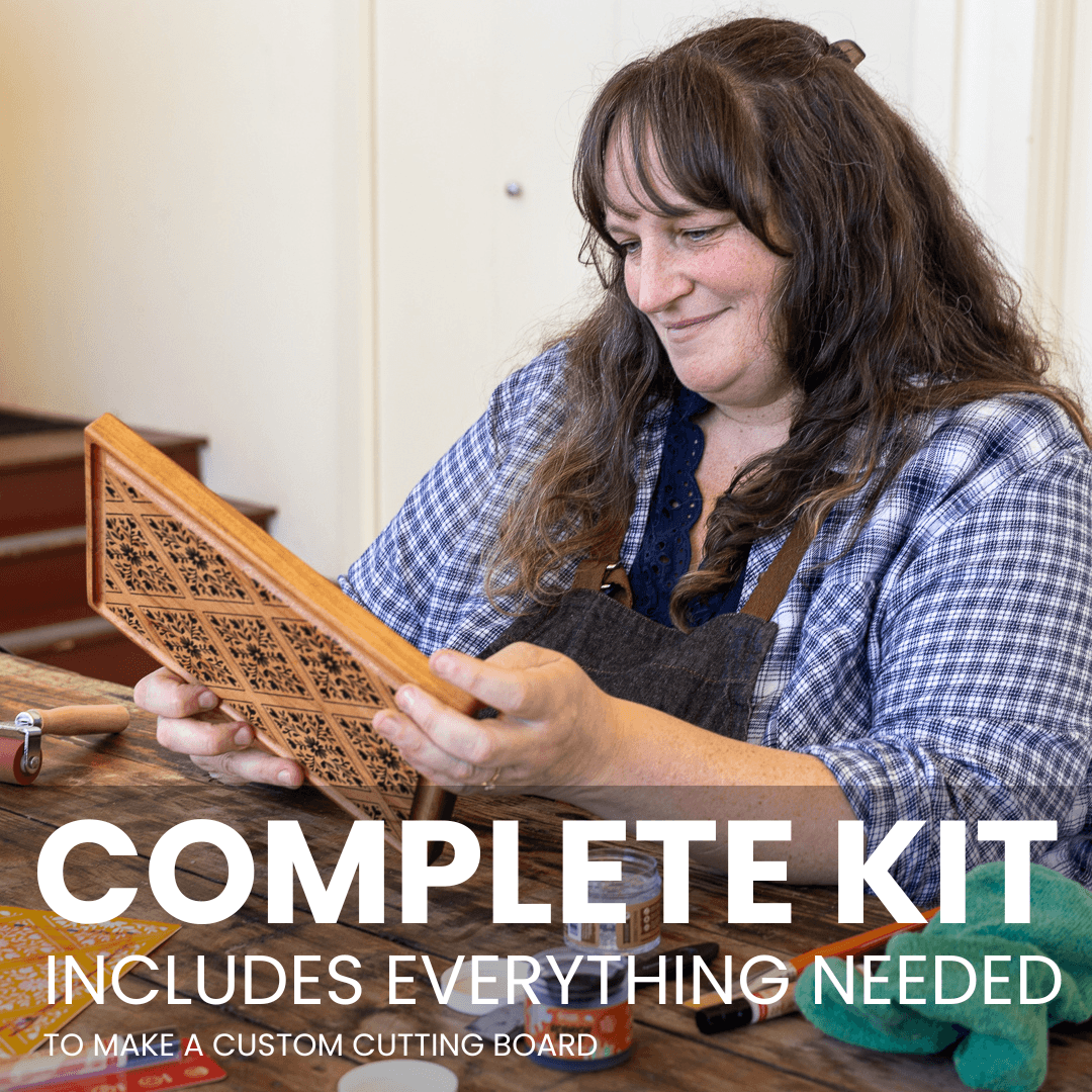Complete kit includes everything needed to wood burn a cutting board at home