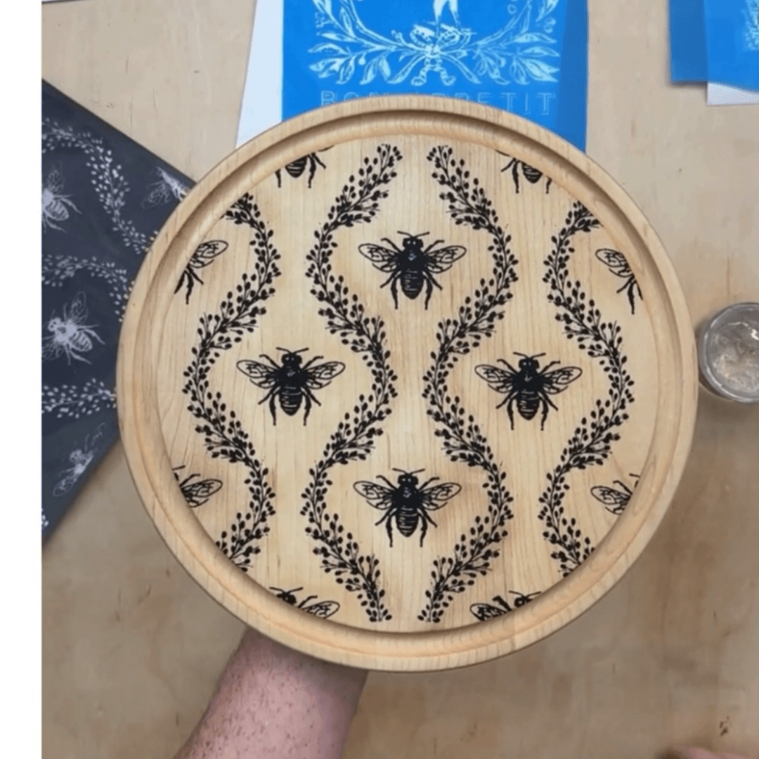 Bee Pattern Mesh Stencil - Reusable & Adhesive (8.5x11")