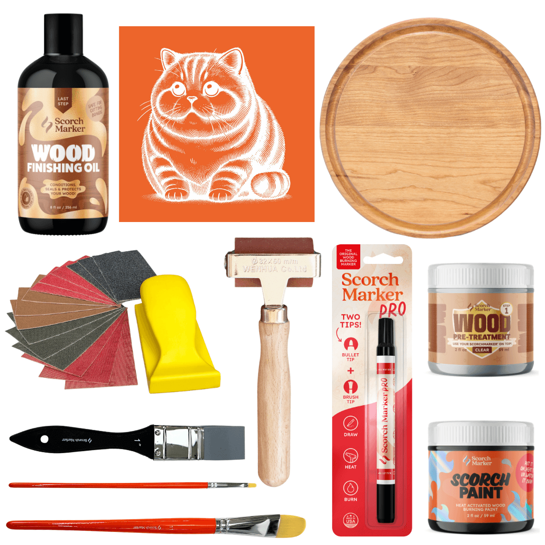 Chonky Kitten Cutting Board Kit