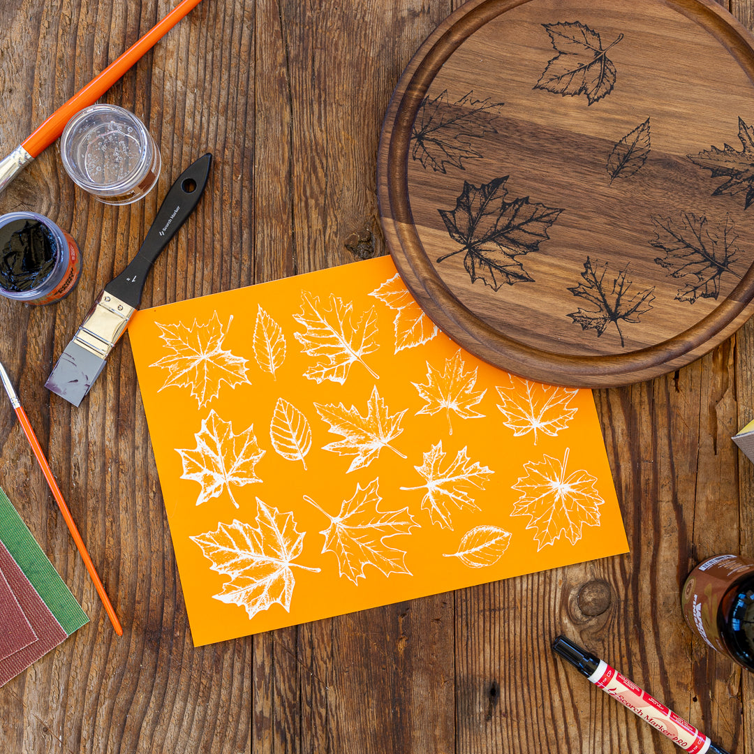 Fall Leaves Cutting Board Kit