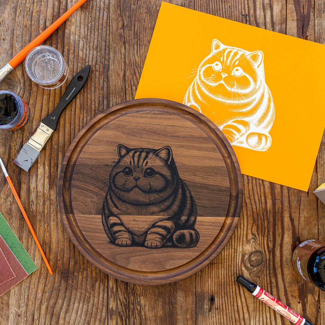 Chonky Kitten Cutting Board Kit