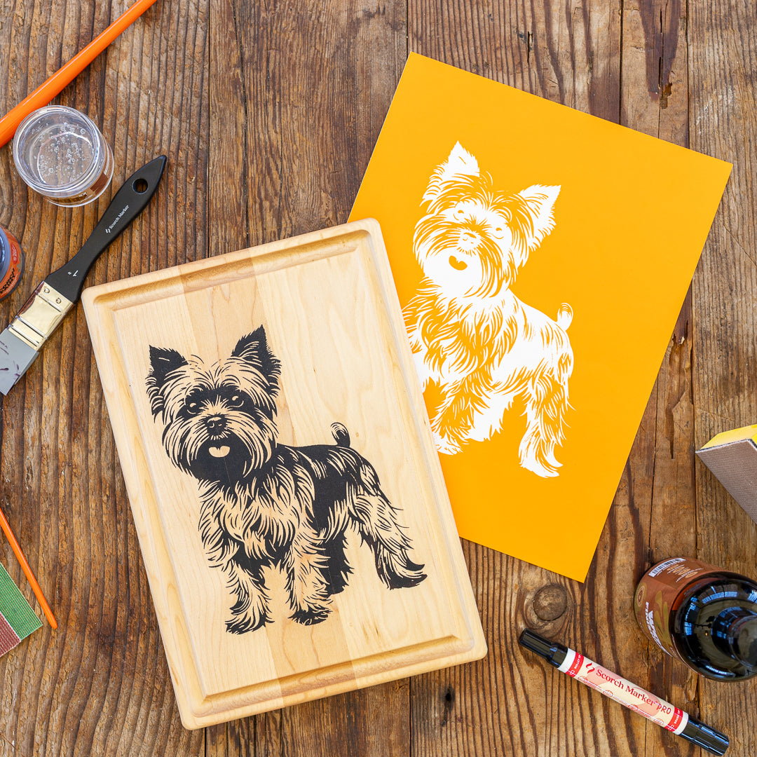 Yorkshire Terrier Cutting Board Kit