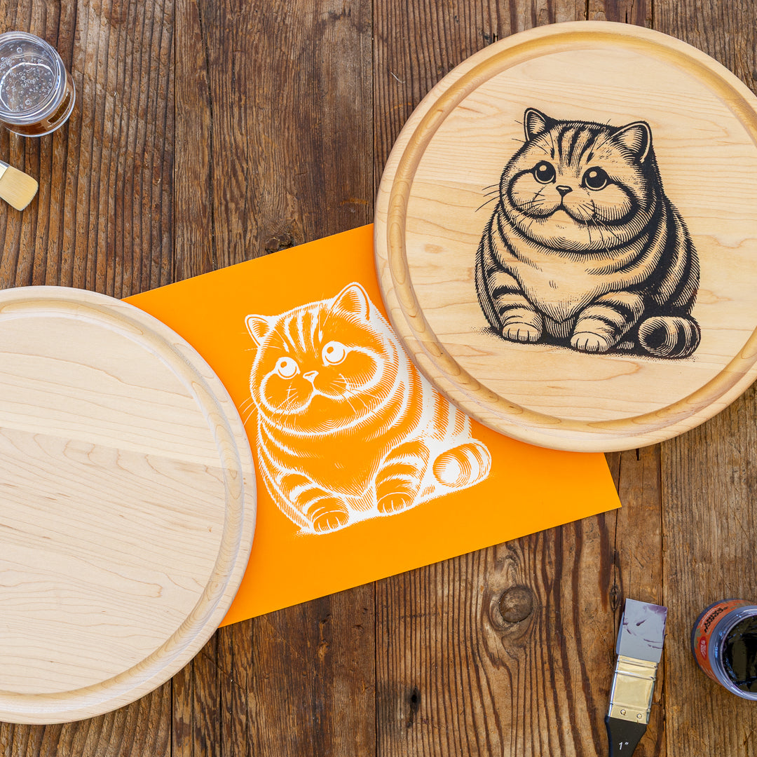Chonky Kitten Cutting Board Kit