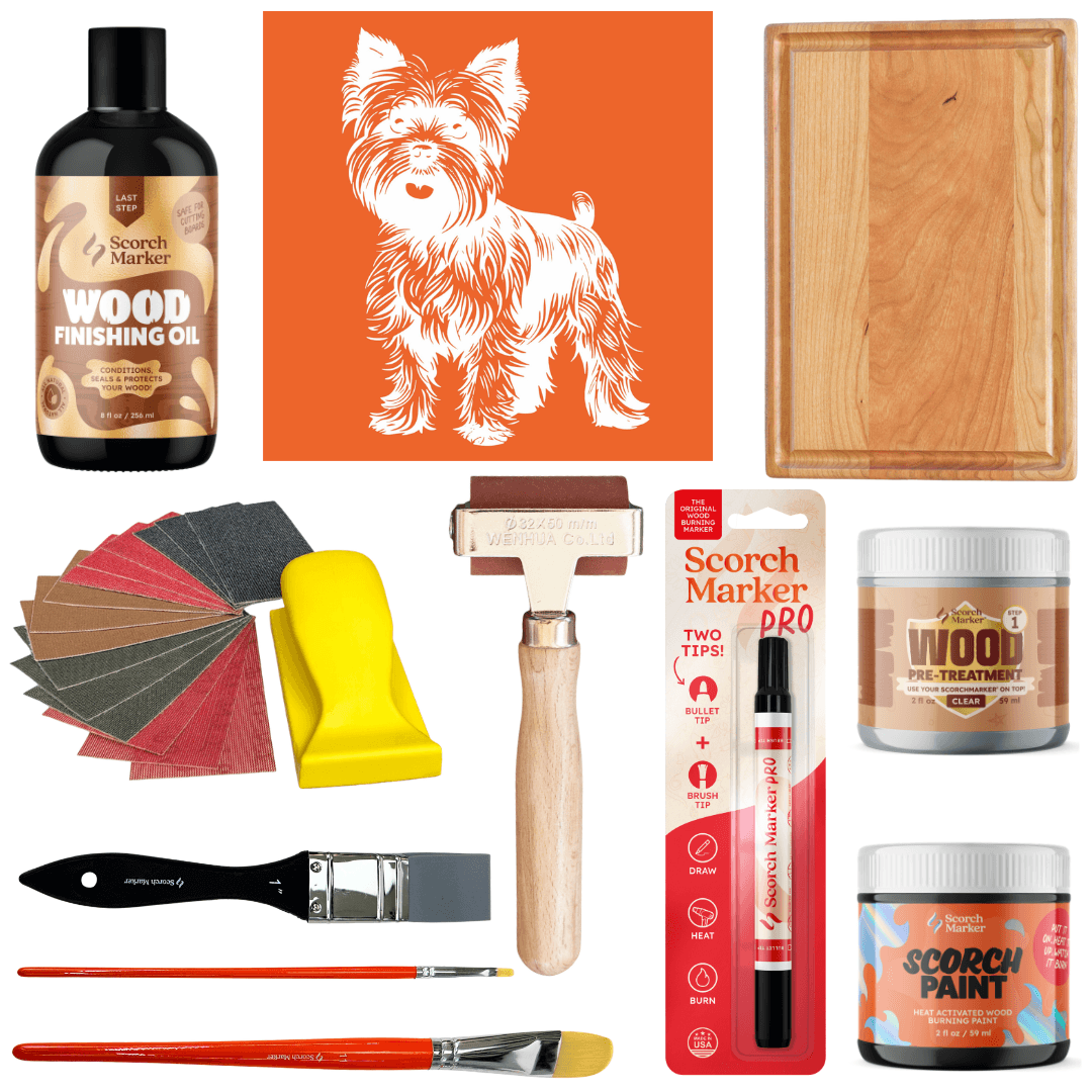 Yorkshire Terrier Cutting Board Kit