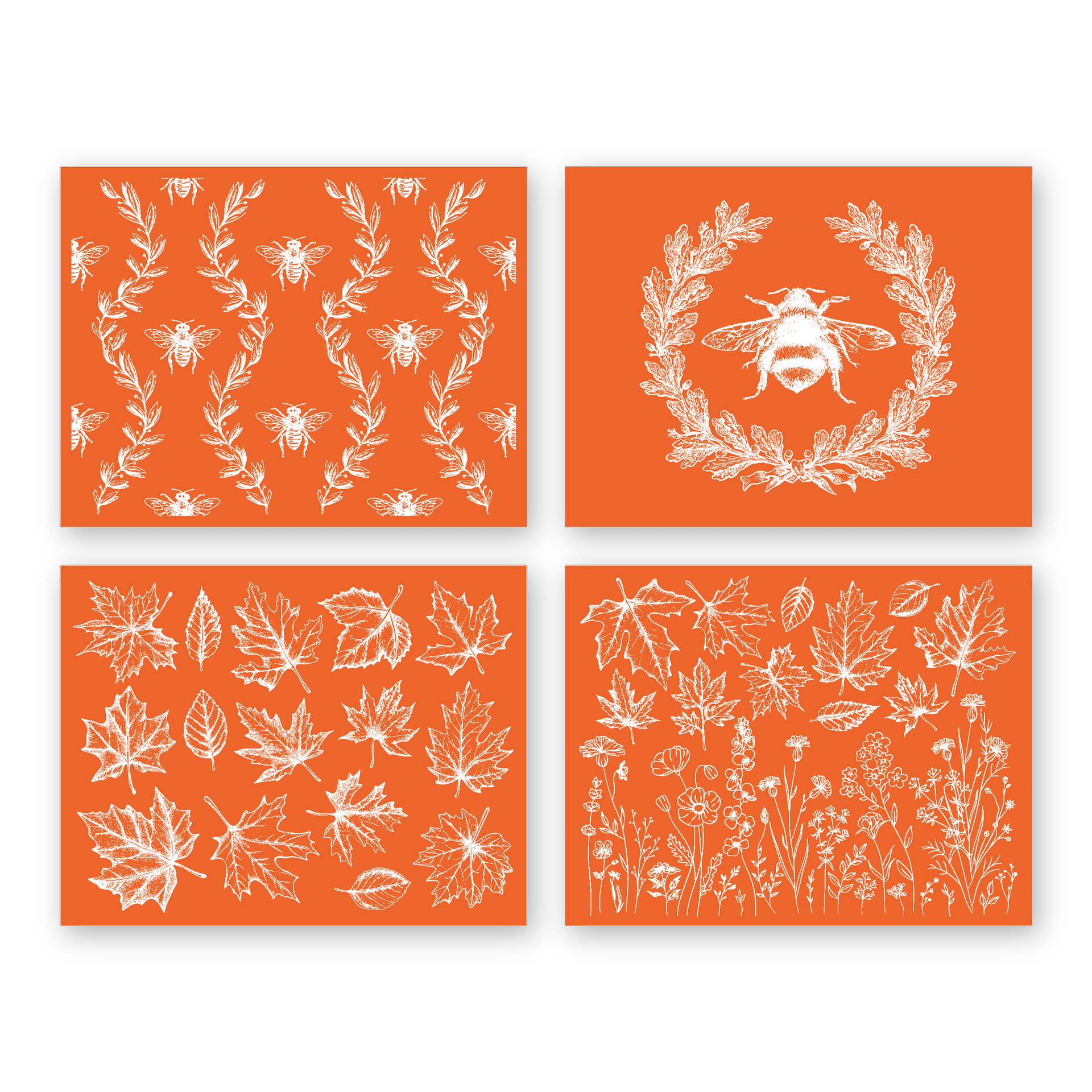 Nature Bundle - Silkscreen Mesh Stencil (4 pack)