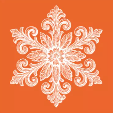 Victorian Snowflake Mesh Stencil - Reusable & Adhesive (10x10")