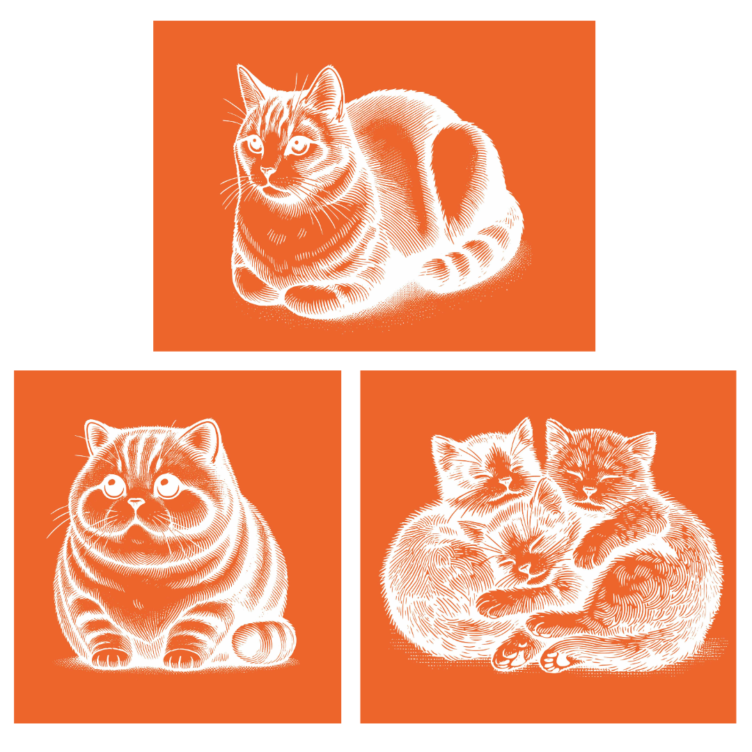 Kitten Bundle - Silkscreen Mesh Stencil(3 pack)