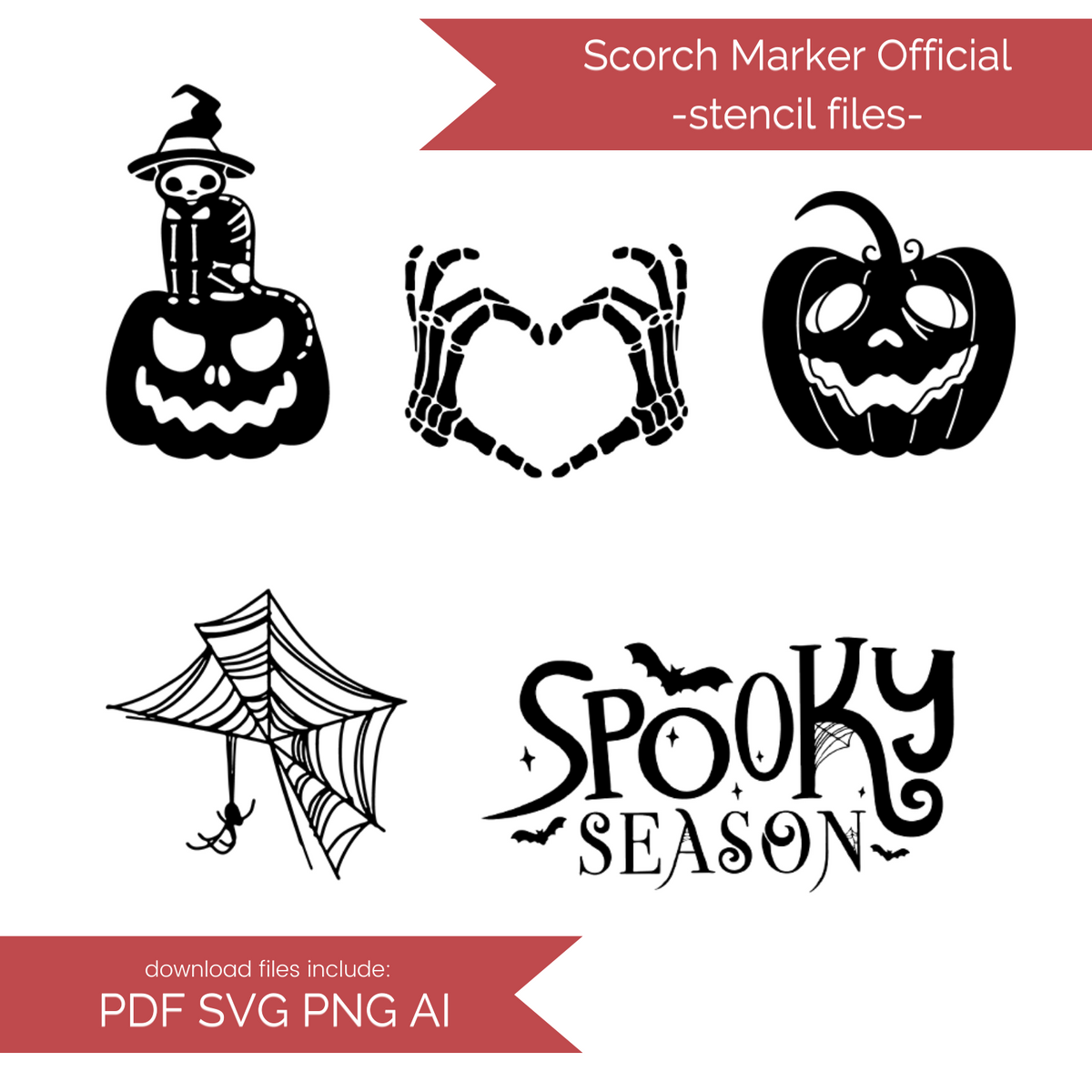 Halloween Stencil Files! 2020 [AI SVG PNG DXF]