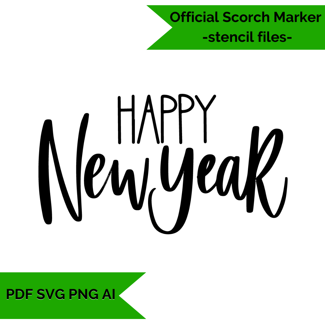 2021 holiday stencil files! - xmas + new years - Scorch Marker
