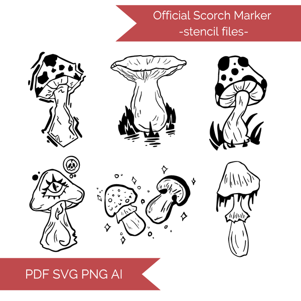 Mushroom stencil files🍄 STAFF PICK - Official Scorch Marker