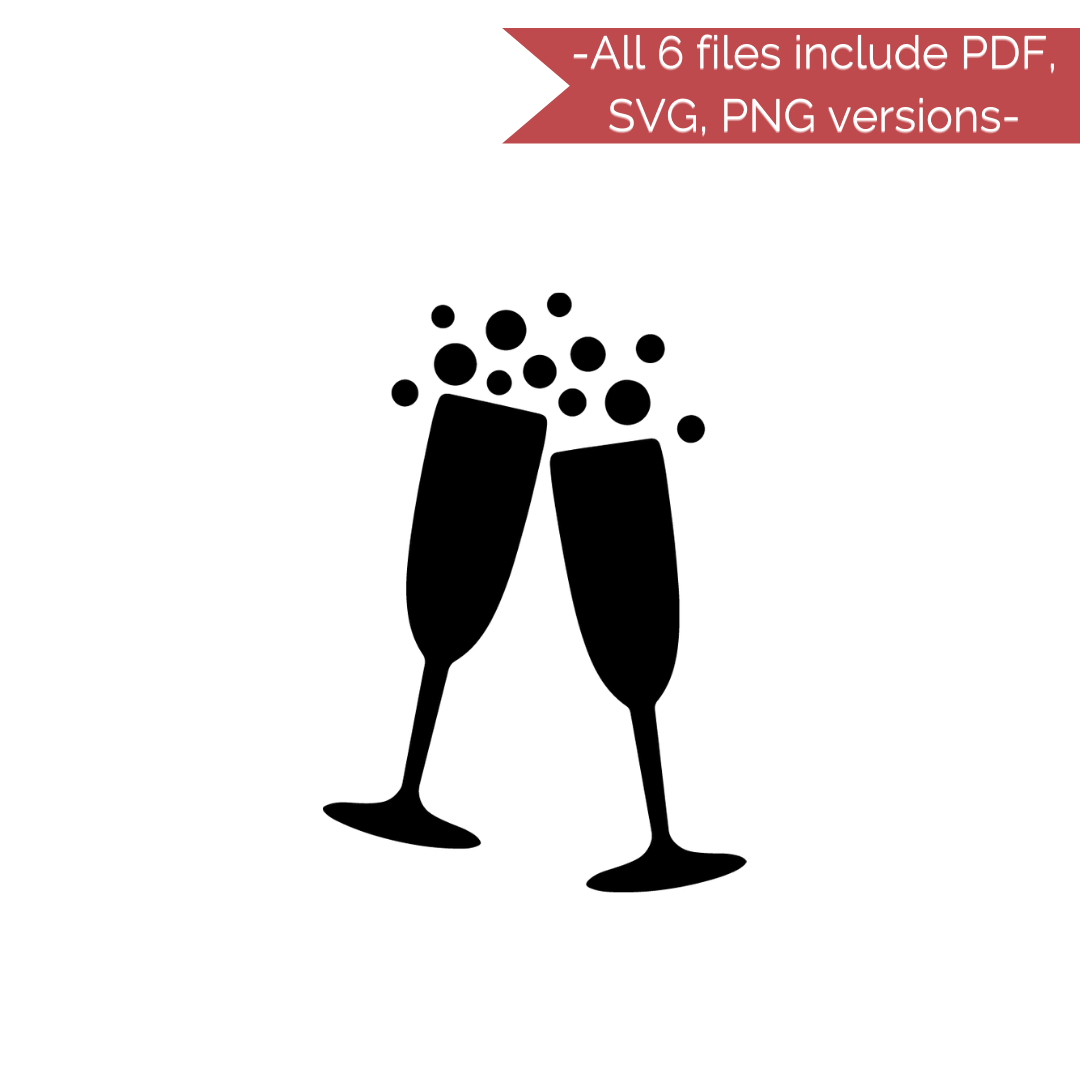 New Years Stencil Cut Files! 2021 [AI SVG PNG DXF]