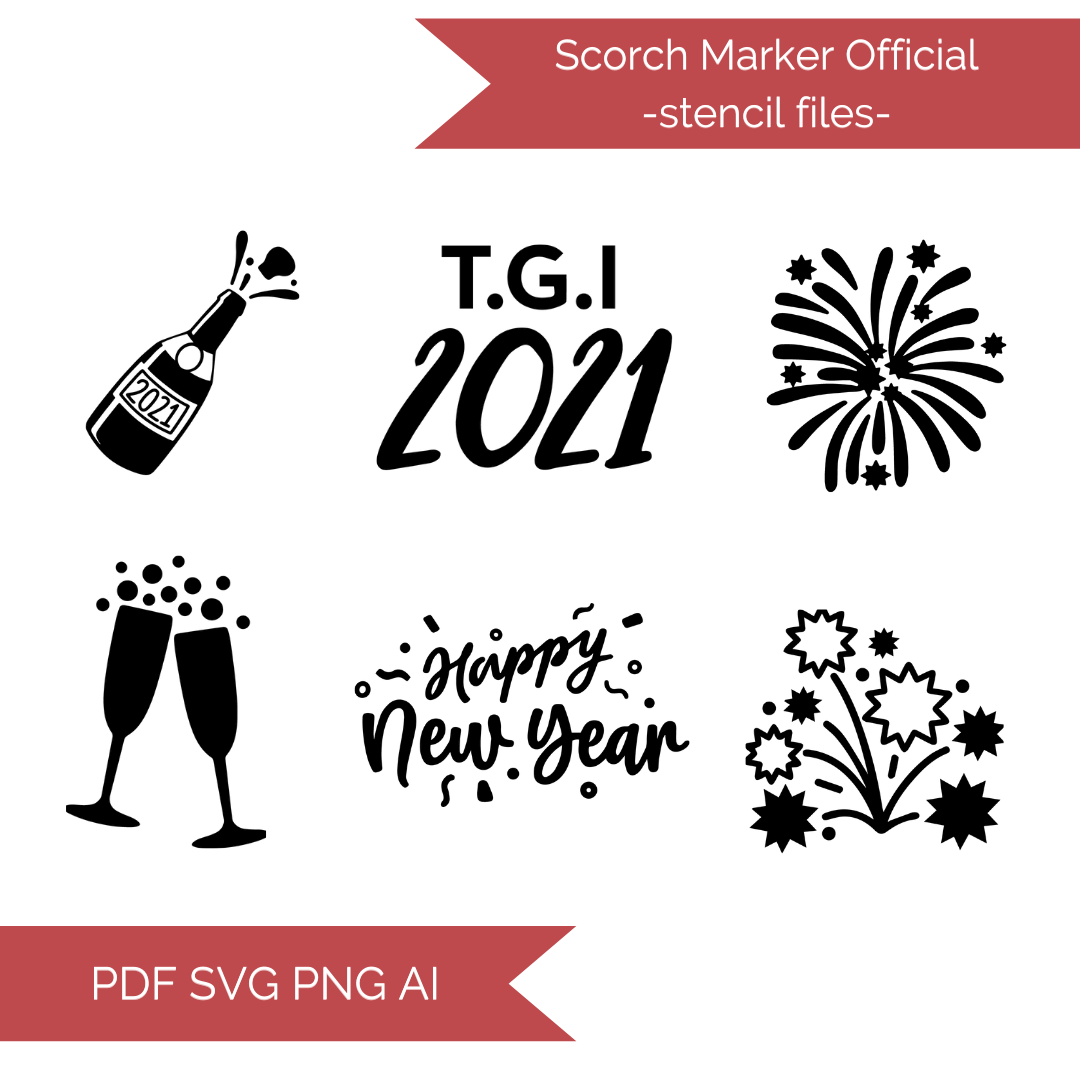 DIY 2023 New Years Eve Glasses - Free SVG Cut File