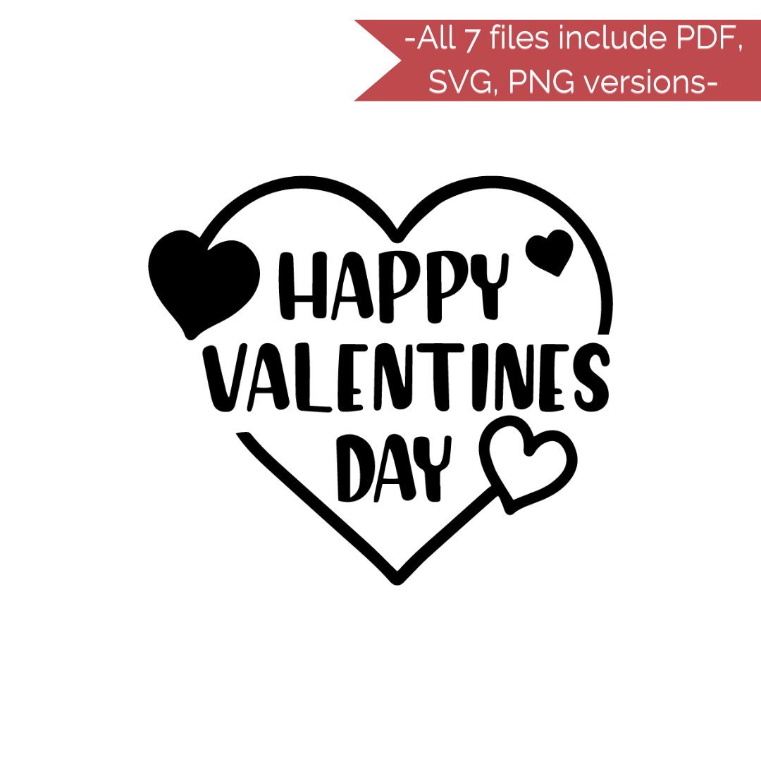 Happy Valentines Day SVG, Valentine's Day SVG, Love SVG, Digital Download,  Cut File, Sublimation, Clip Art svg/png/dxf File Formats 