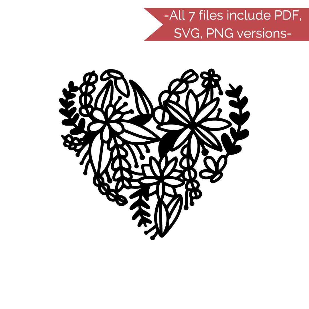Valentine&#39;s Day Stencil Cut Files! 2021 [AI SVG PNG DXF]