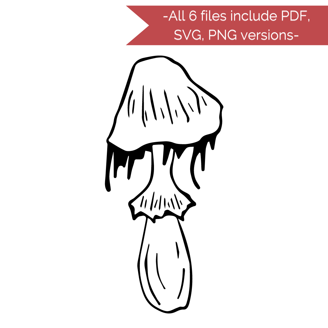 Mushroom Stencil Cut Files! 🍄 STAFF PICK! [AI SVG PNG DXF]