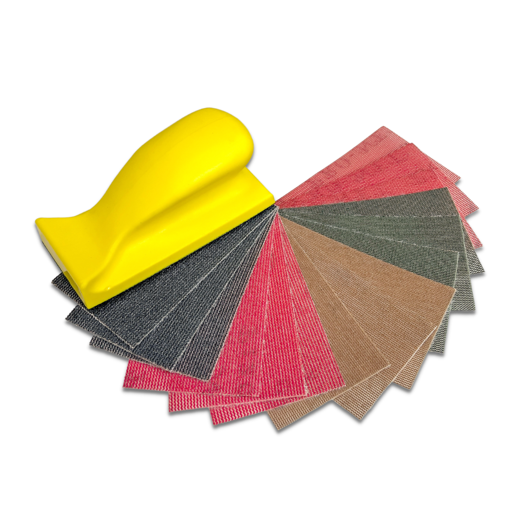 Reusable Mesh Hand Sanding Kit With 5 Grits 16 pcs