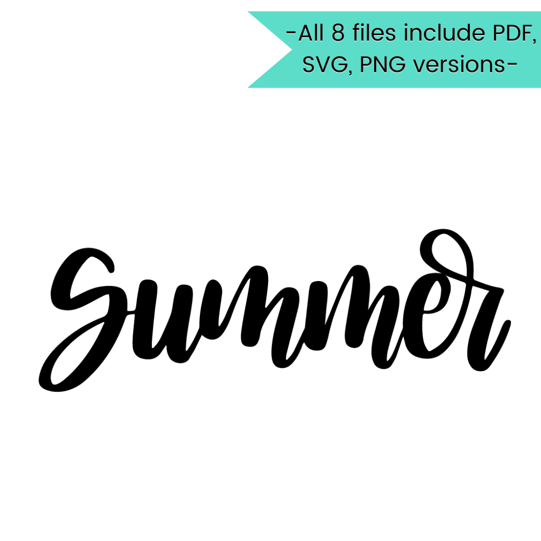 Summer Fun Stencil Cut Files! 2021 [AI SVG PNG DXF]